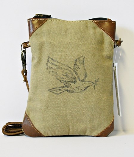 "Peace Dove", Khaki, Mini Bag
