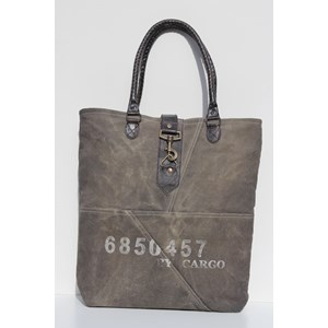 "Cargo Numbers", Black Wash Shopper Bag