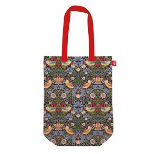 "Strawberry Thief" Tote Bag i organisk bomull kanvas