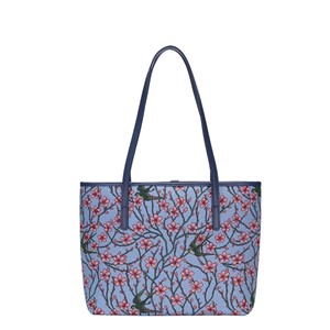 College Tote Bag Premium "Almond Blossom and Swallow"