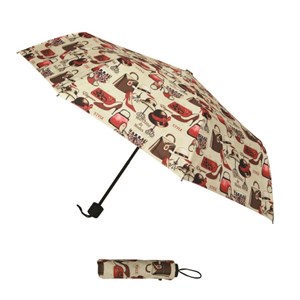 Straight Handle Folding Umbrella "Boutique"